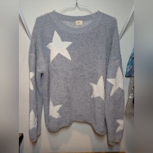 O&O Blue and White Star Sweater  SUPER SOFT